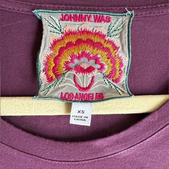 Johnny was long sleeve viscose plum top size XS - Picture 4 of 5